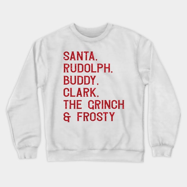 Christmas All Star List Crewneck Sweatshirt by TheLeopardBear